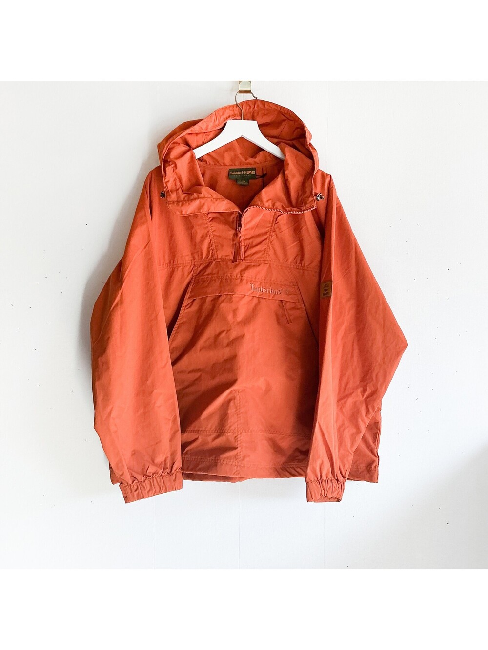 Timberland x AE Collab 24/7 Gear Orange Recycled Nylon Weather Ready Pullover L